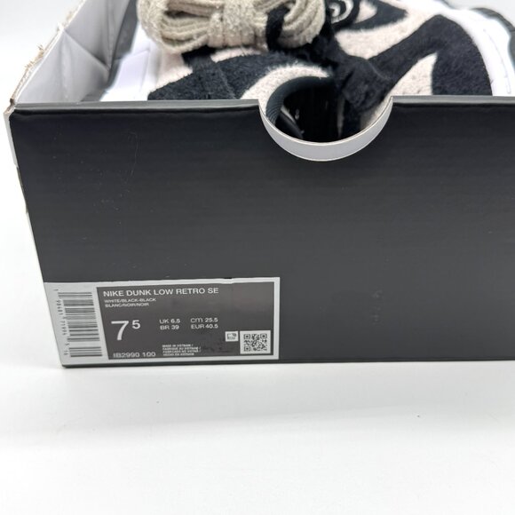 Nike Mens Dunk Low Retro Panda-Monium Black White Shoes Sz 7.5 New IB2990-100